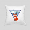 Mountain fox cushion - Cushion with removable cover and invisible zip on the back. 32x32cm 