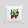 Brown bear cushion - Cushion with removable cover and invisible zip on the back. 32x32cm 