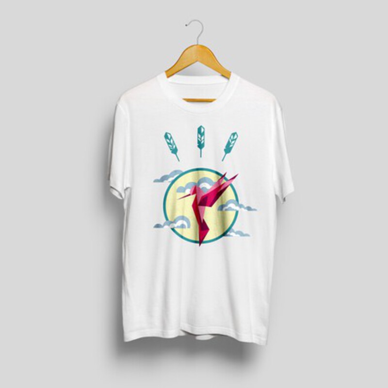 Hummingbird printed t-shirt - Regular fit, round neckline, short sleeves. Made of extra long staple pima cotton.  
