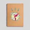 Hummingbird notebook - 120 sheets notebook with hard cover made of recycled cardboard. 16x22cm 