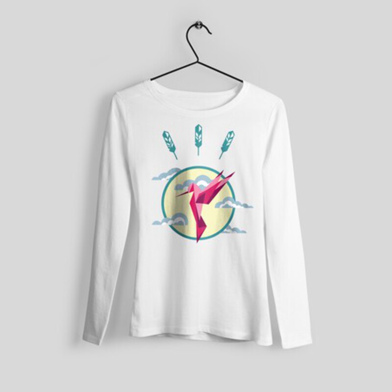 Hummingbird printed sweater - Regular fit, round neckline, long sleeves. 100% cotton, brushed inner side for extra comfort.  