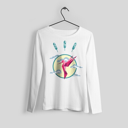 Hummingbird printed sweater - Regular fit, round neckline, long sleeves. 100% cotton, brushed inner side for extra comfort.  