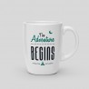 Mug The adventure begins - White Ceramic Mug. 325ml 
